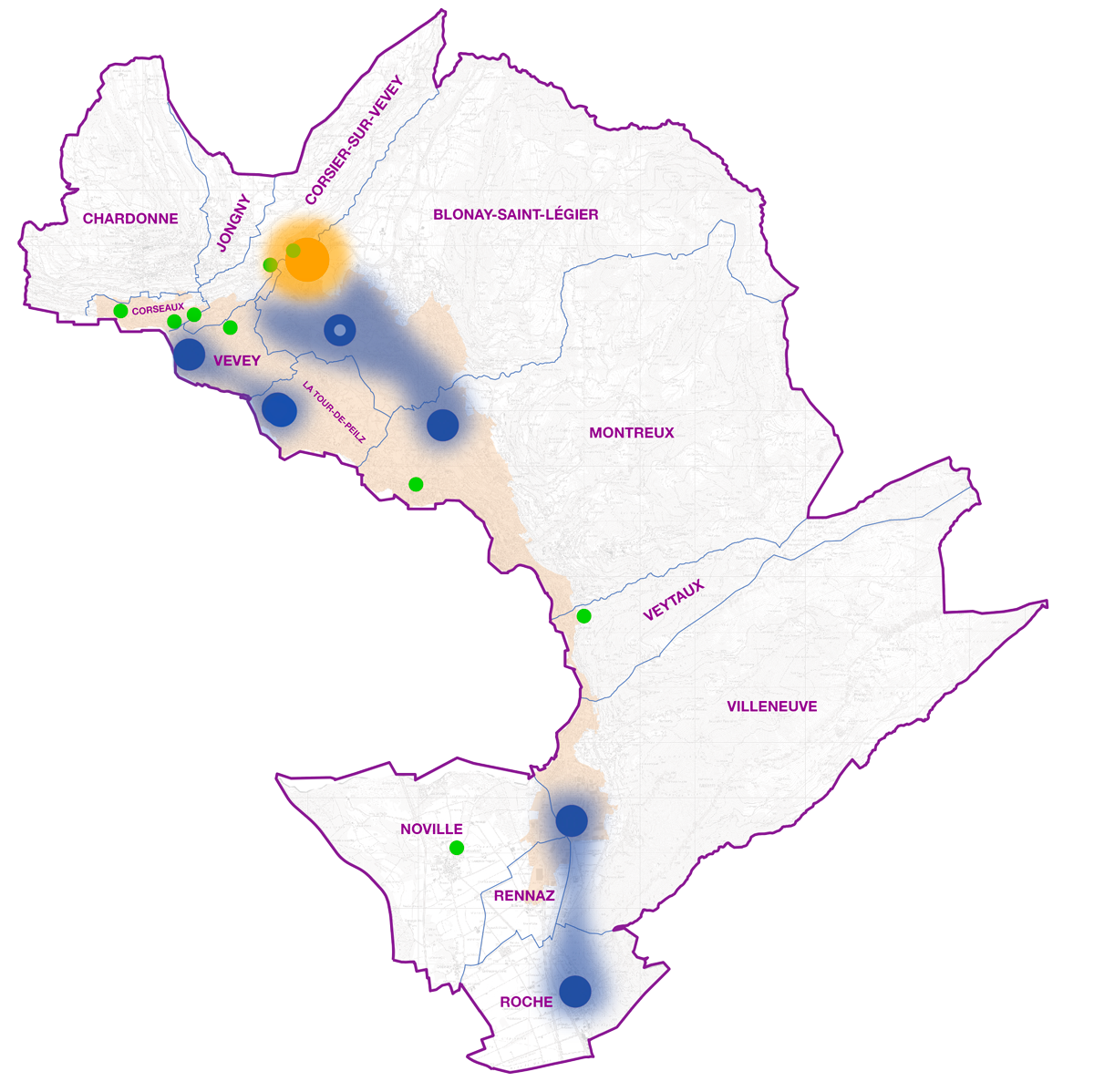Carte du périmètre d e la SRGZA Rivelac